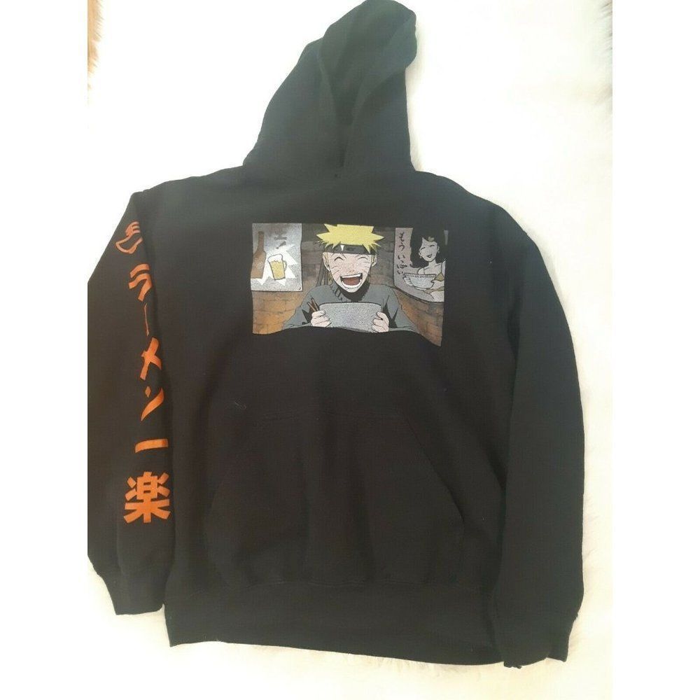 Naruto 20th Anniversary Sweater Hoodie Anime Mens Size Medium Black